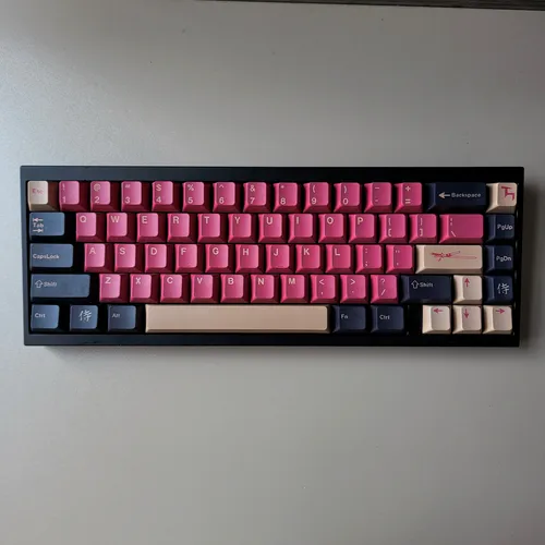 Imagen 2 del producto ES español PBT Keycaps MOA cereza rojo azul Samurai noche Sakura Morandi tinte Sub Keycap para teclado mecánico Ansi de diseño ISO