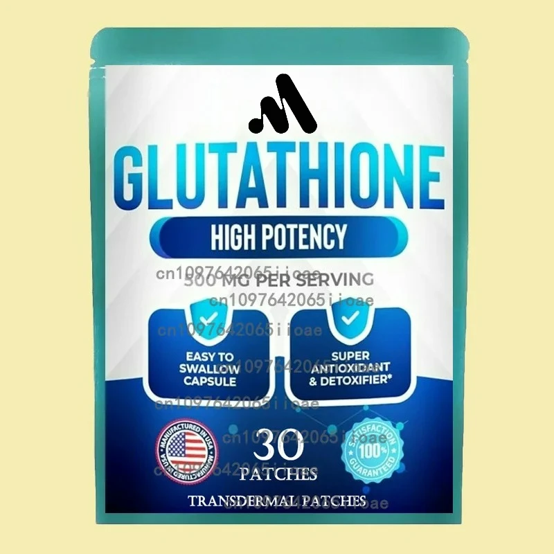 

30 пластырей L-Glutathione, трансмимические пластыри для отбеливания и осветления кожи с витамином С и Э