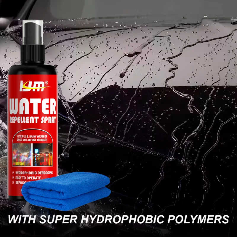 بخاخ مرآة السيارة المقاوم للماء 100 مل - رؤية آمنة لإزالة الضباب مسعور تدوم طويلاً وحماية من المطر في جميع الأحوال الجوية