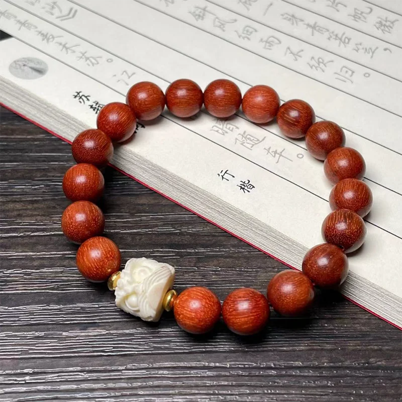 Buddhist natural sandalwood Buddha statue meditation wood prayer beads mala bracelet men women Heal bracelet pendant Hot sales