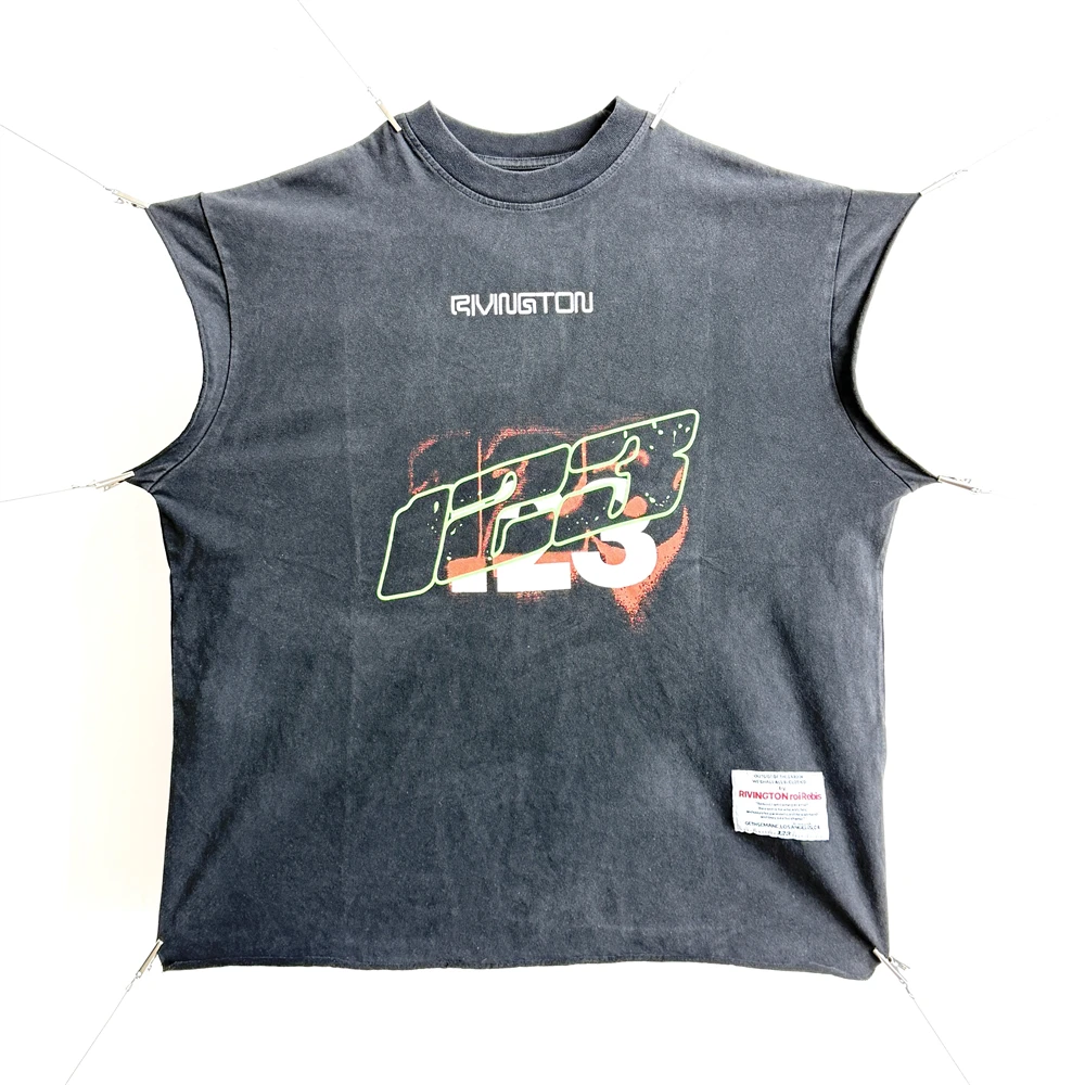 لطيفة غسلها RRR 123 كم قطع تي شيرت الرجال النساء عالية الجودة RRR-123 تانك الأعلى تي شيرت المحملة القمم