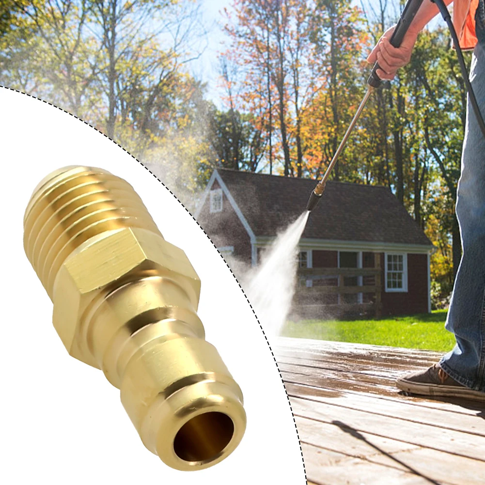 G1/4 高圧洗浄機カプラー銅クイックコネクト継手おねじアクセサリー洗車機アダプター庭灌漑ジョイント