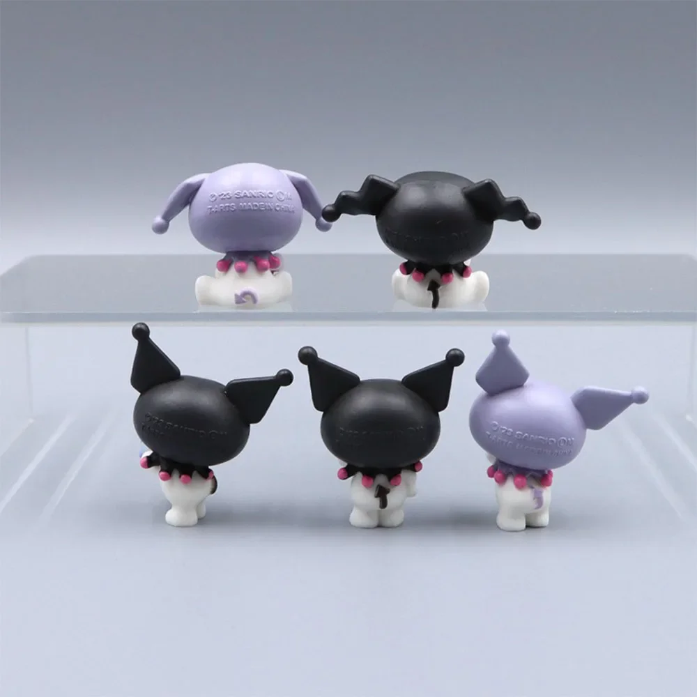 Anime Figure Sanrio Kuromi Kawaii 5pcs Cartoon Model Cute Decorations Sanrio My Melody Toys Christmas Gifts for Girls Children