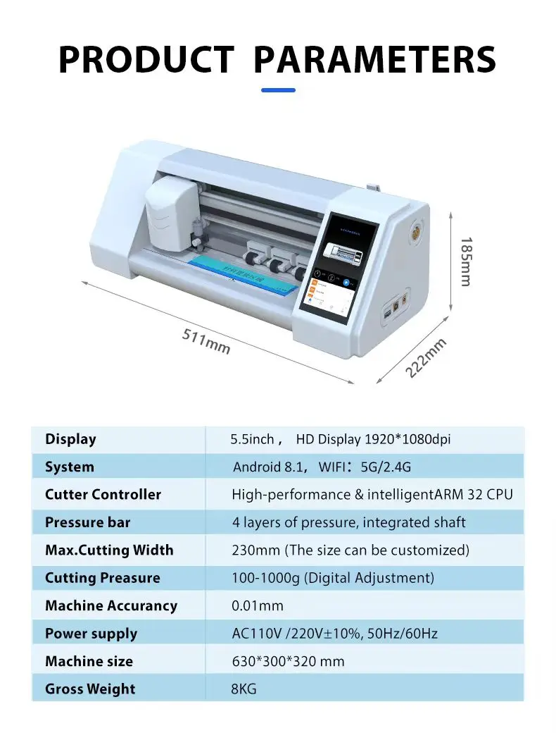 Unlimited Mobile Back Stickers Skin Making Cutter  Screen Protector Hydrogel Plotter Cutter Cutting Machine
