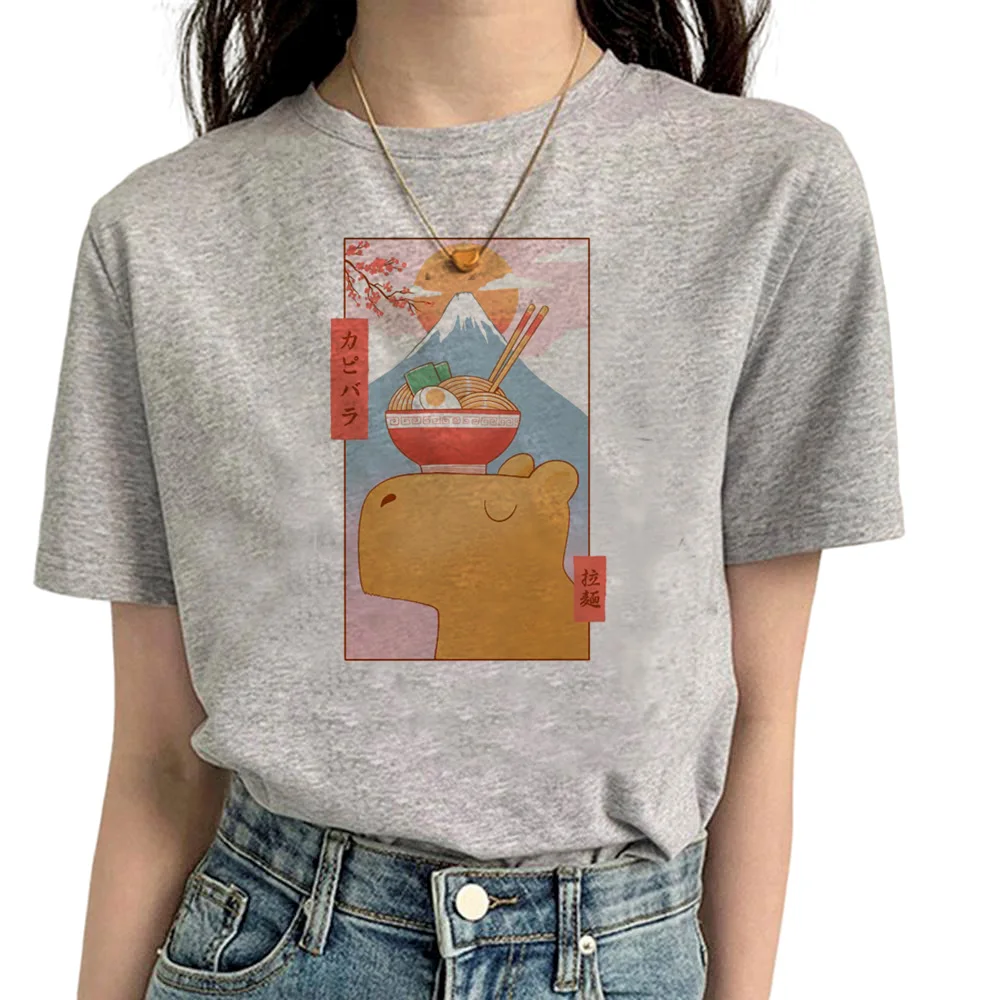 

Capybara Tee women harajuku Tee girl comic clothing