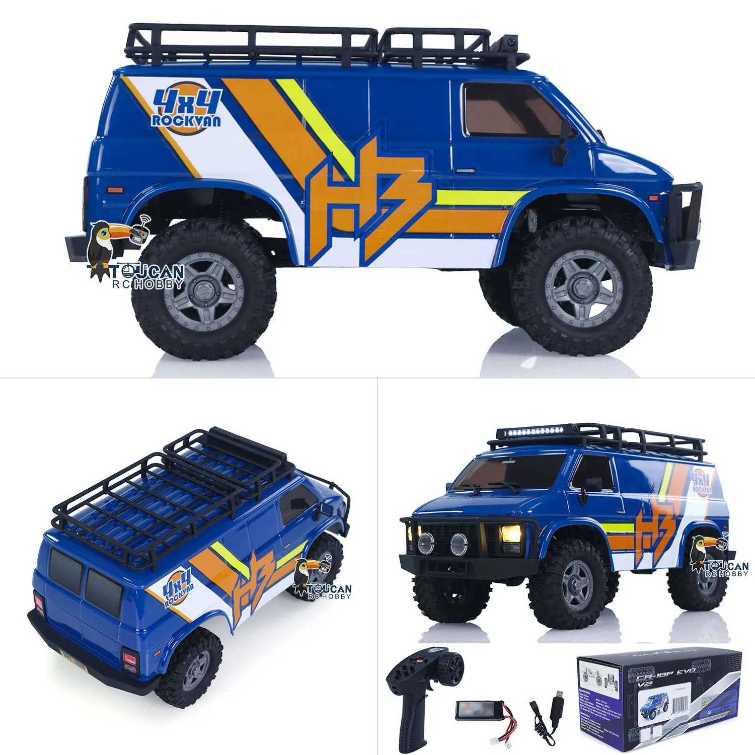Toy 4WD Hobby Plus 1/18 RC Rock Crawler CR18P 1810503 2Speed Electric Radio Controlled Off Road Vehicle Portal Axle FlySky Radio