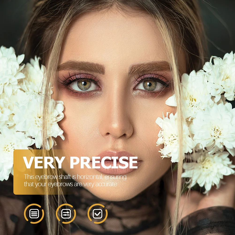 Metal Eyebrow Ruler Stencil Set Precision Brow Mapping Tool Reusable Eyebrow Shaping Guide for Symmetrical Makeup Design At Home