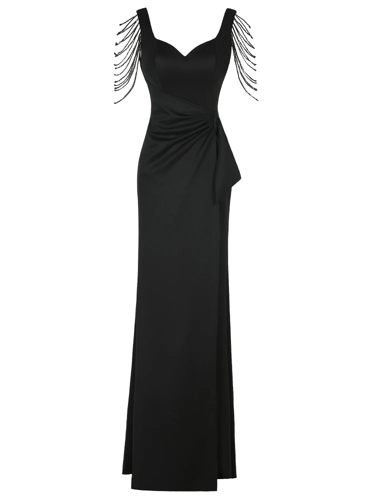 Vestido de luxo leve para mulheres, Vestido de noite sexy, Estilo banquete high-end, Celebrity Prom Dress