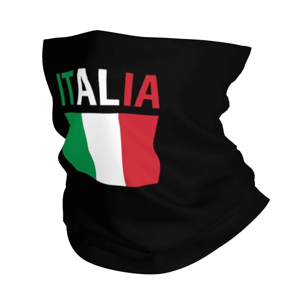 Benutzerdefinierte Italien Flagge Halsmanschette Damen Herren UV Gesichtsschutz Winter Italienischer