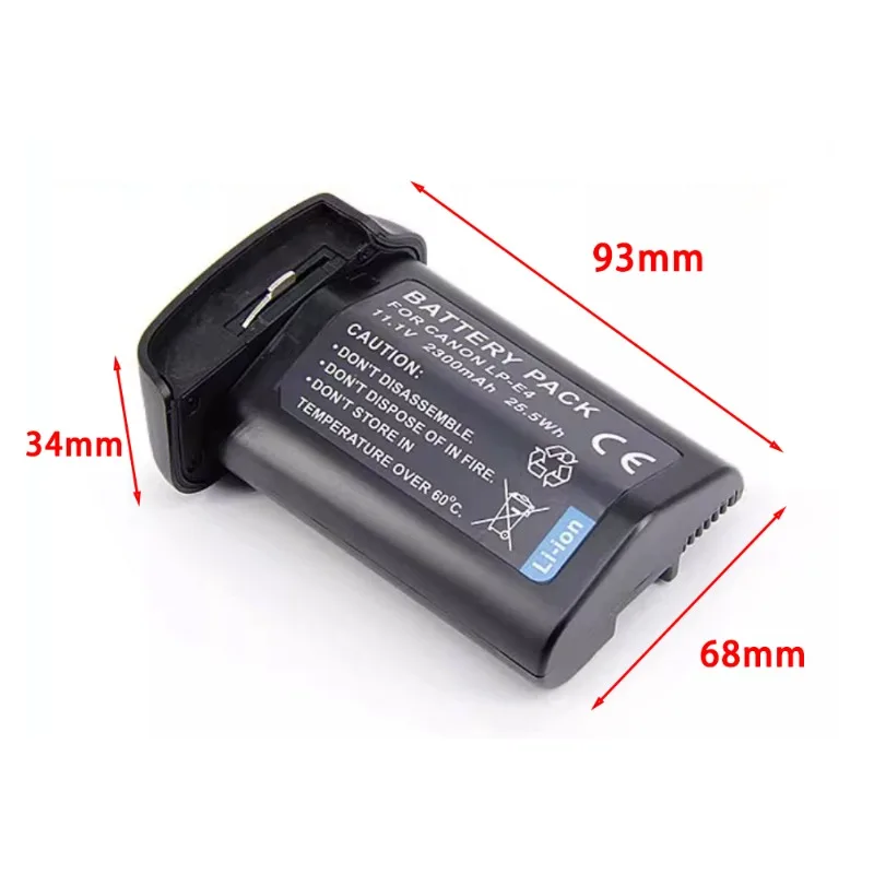 2300mAh Li-ion Battery Pack High-Performance LP E4 LP-E4 LPE4 for Canon EOS 1DX 1Ds3 1D3 1D4 Persistent Standby Fast Shipping