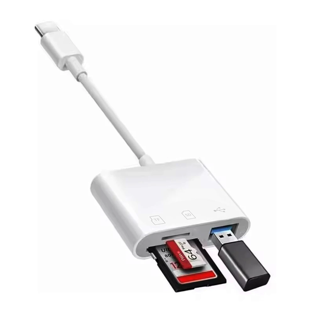 USB C To SD/TF Memory Card Reader, 3-in-1 USB C Card Read Compatible For iPhone 18 15 Pro For MacBook Laptop Android,PC & Acc