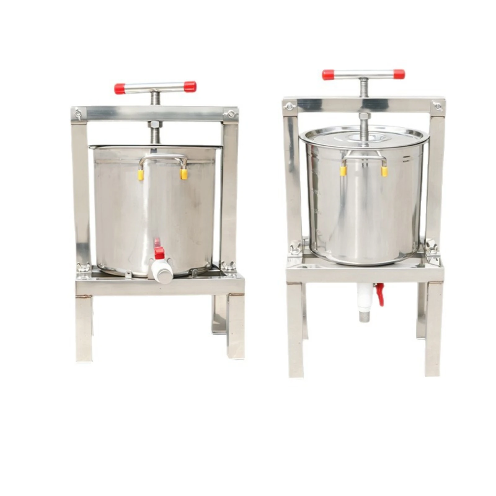 Manual Honey Press Stainless Steel Honey Press with Filter Screen Equipment Food Grade Easy to Operate for Beekeepers, Apiary