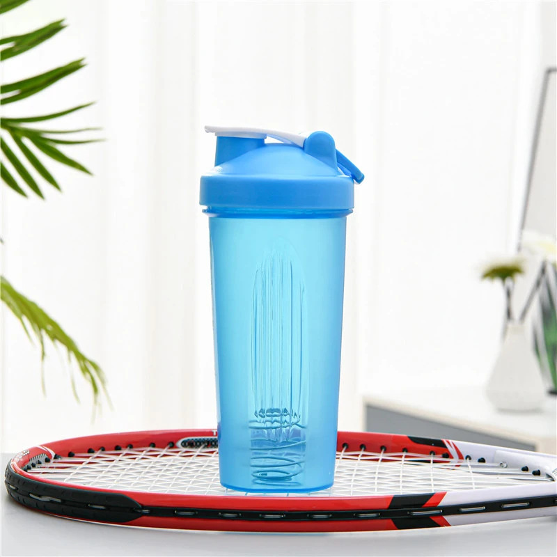 600ml Portable Protein Powder Shaker Bottle Leak Proof Water Bottle for Gym Fitness Training Sport Shaker Mixing Cup with Scale