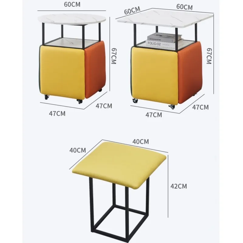 Dining Table Home Balcony Small Round Table Living Room Casual Coffee Table Stool Light Luxury Table Negotiation Table And Chair