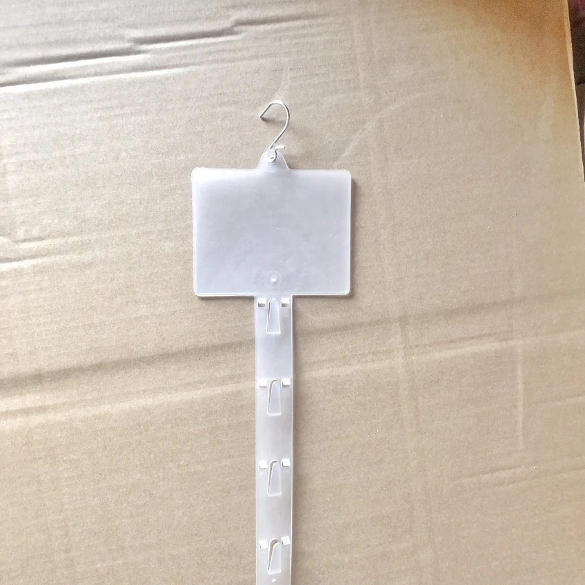L84cm Large Head Plastic Store Merchandise Shelf Display Clip Strip PP Hang Holder Products Bag 220pcs