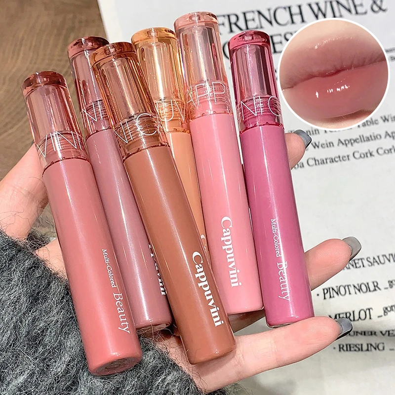 Beauty Juice błyszczyk do ust gumy galaretka lustro błyszczyk wodny glazura kobieca przystępna szminka makijaż studencki