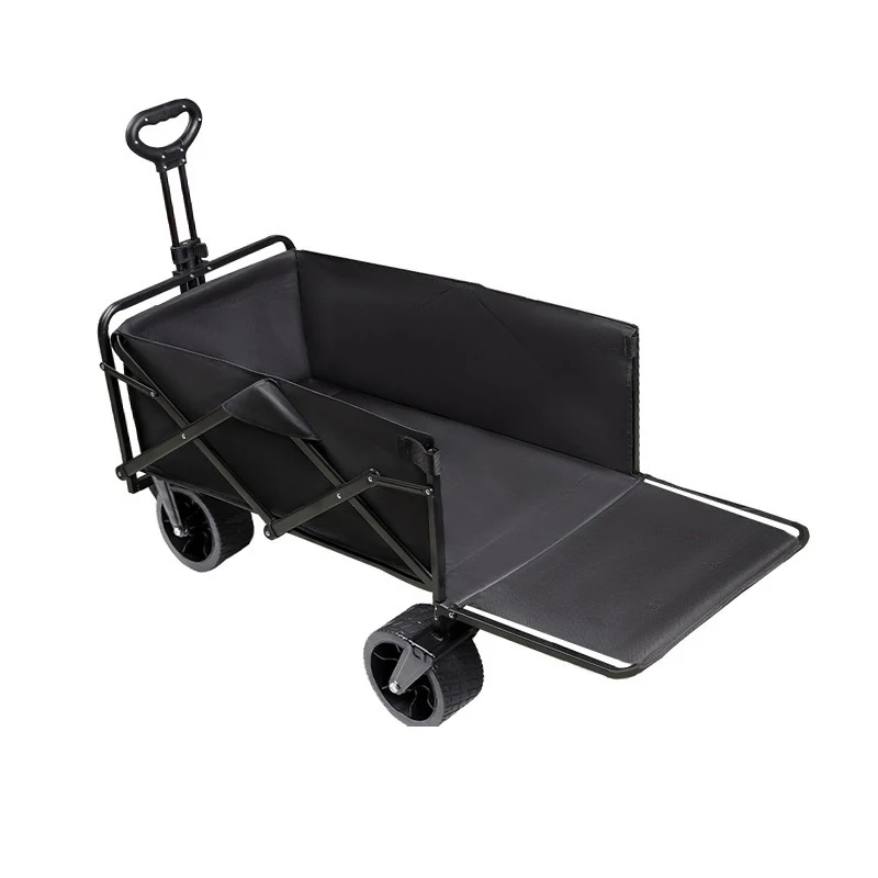 Cblah Folding Camping Wagon with Extended Rear Tailgate, 230L Large Capacity, 250KG Max Load, 600D Tear-resistant Oxford Cloth