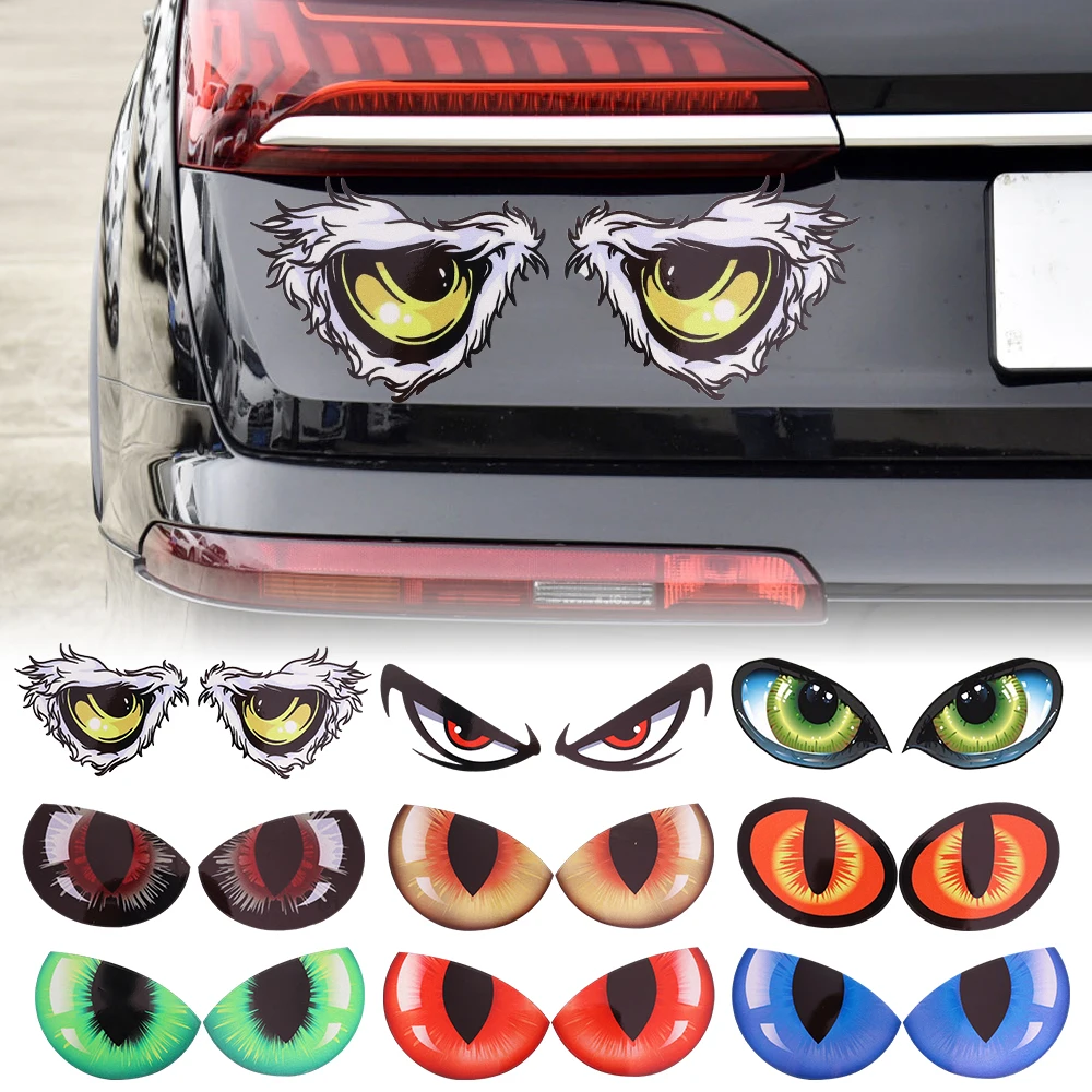 Animal Eyes Sticker Self-adhesive Car Rear Windshield Decals Motorcycle Auto Window Rearview Mirror Wall Decoration Car Stickers