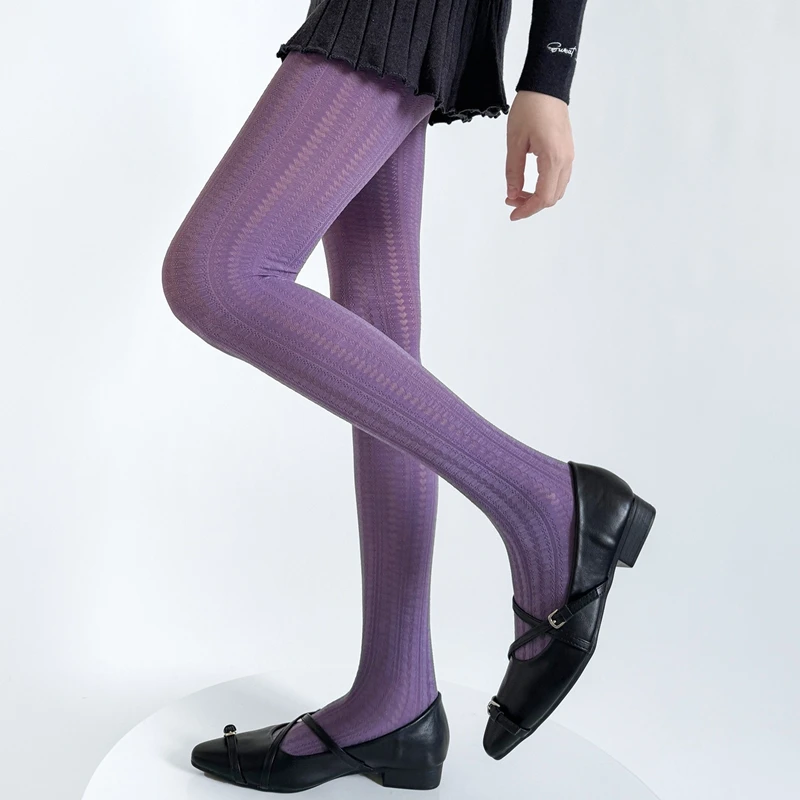 Solid Pantyhose Woman Winter Autumn Fashion Sexy Stockings Breathable Comfortable Leggings Elegant Purple Brown White Black Red