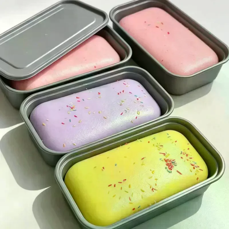/GJ/Sticky Box Cake Slow Rising Squeeze Toy Ice Cream Box Sensory Fidget Toy Anti Stress Release Hand Relax Gift
