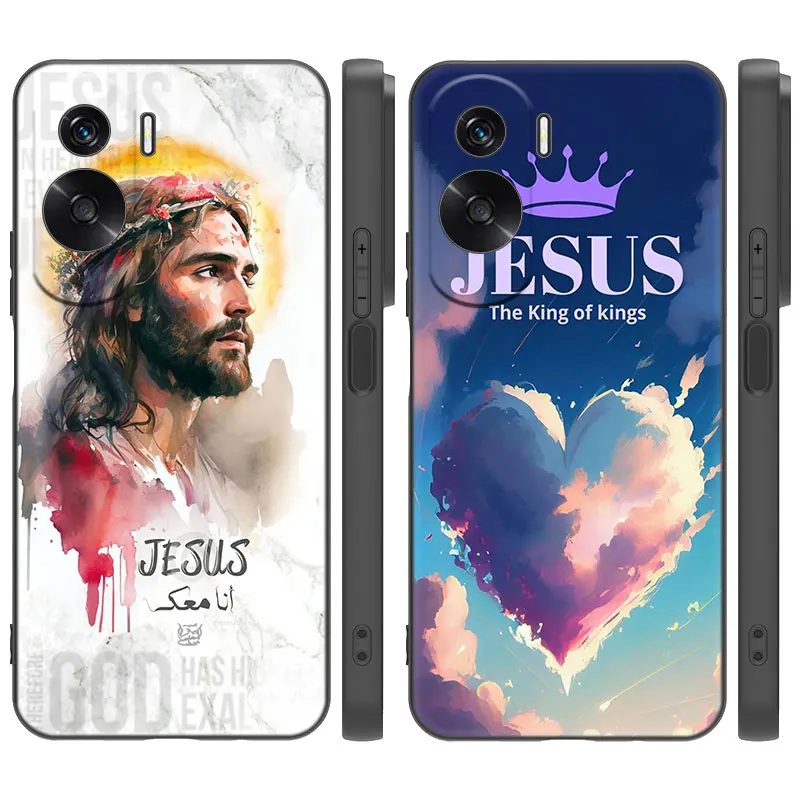 Bibel Jesus Christus Christian Cartoon Cover Fall für Huawei Nova 11 Pro 12 10 9 8 Pro 11i 8i 7i 11se 10se 9se y91 y90 y71 y70 y61