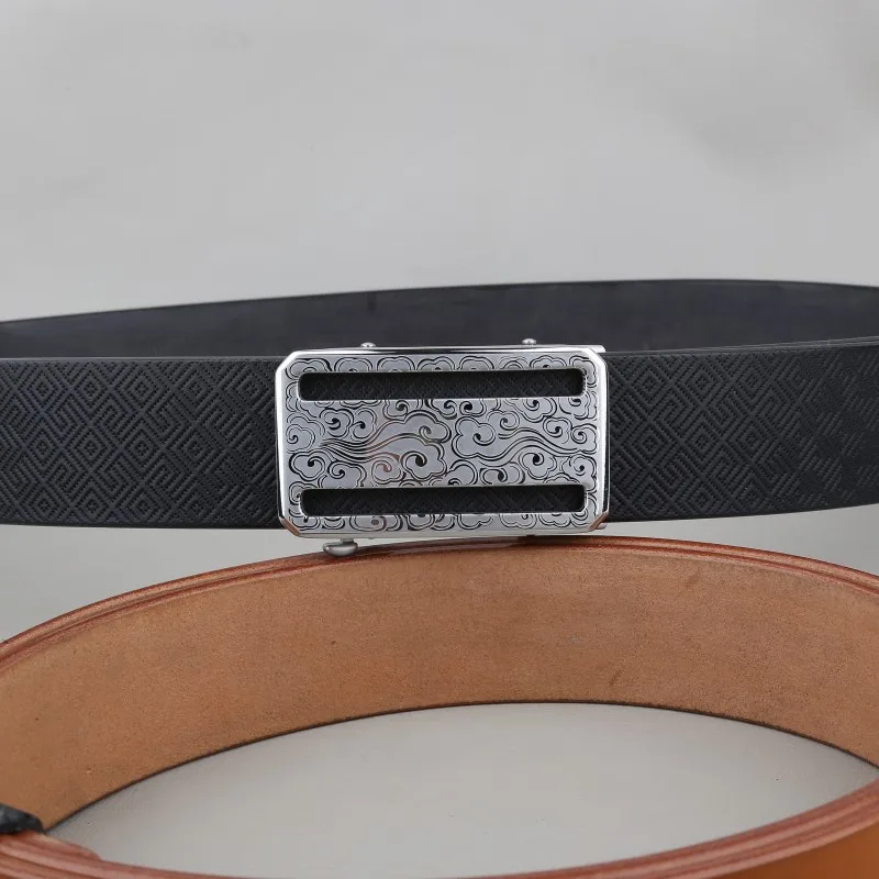 new-handmade-imitation-titanium-auspicious-cloud-pattern-buckle-with-single-loop-pattern-for-men's-real-cow-leather-belt-importe