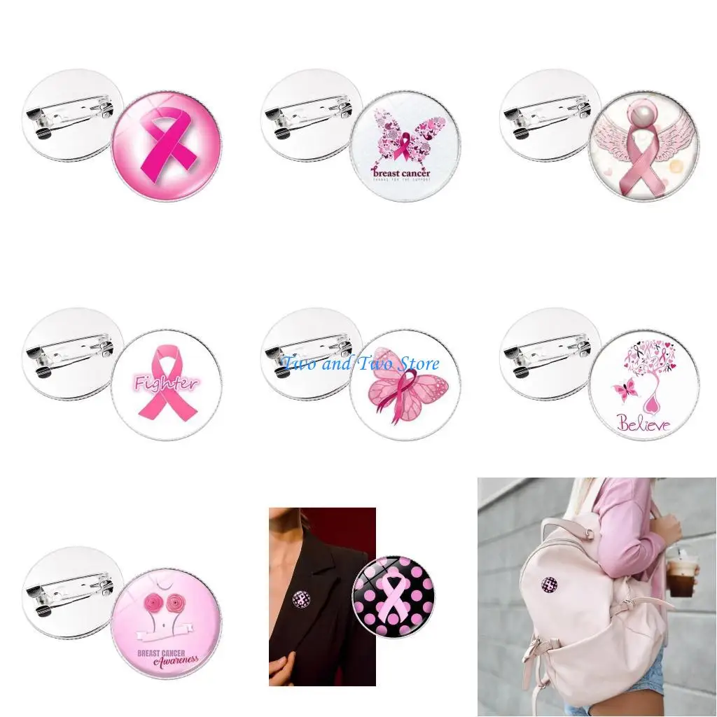 

HX6F Enamel Pin Alloy Material Health Awareness Pins for Breast Cancers Awareness