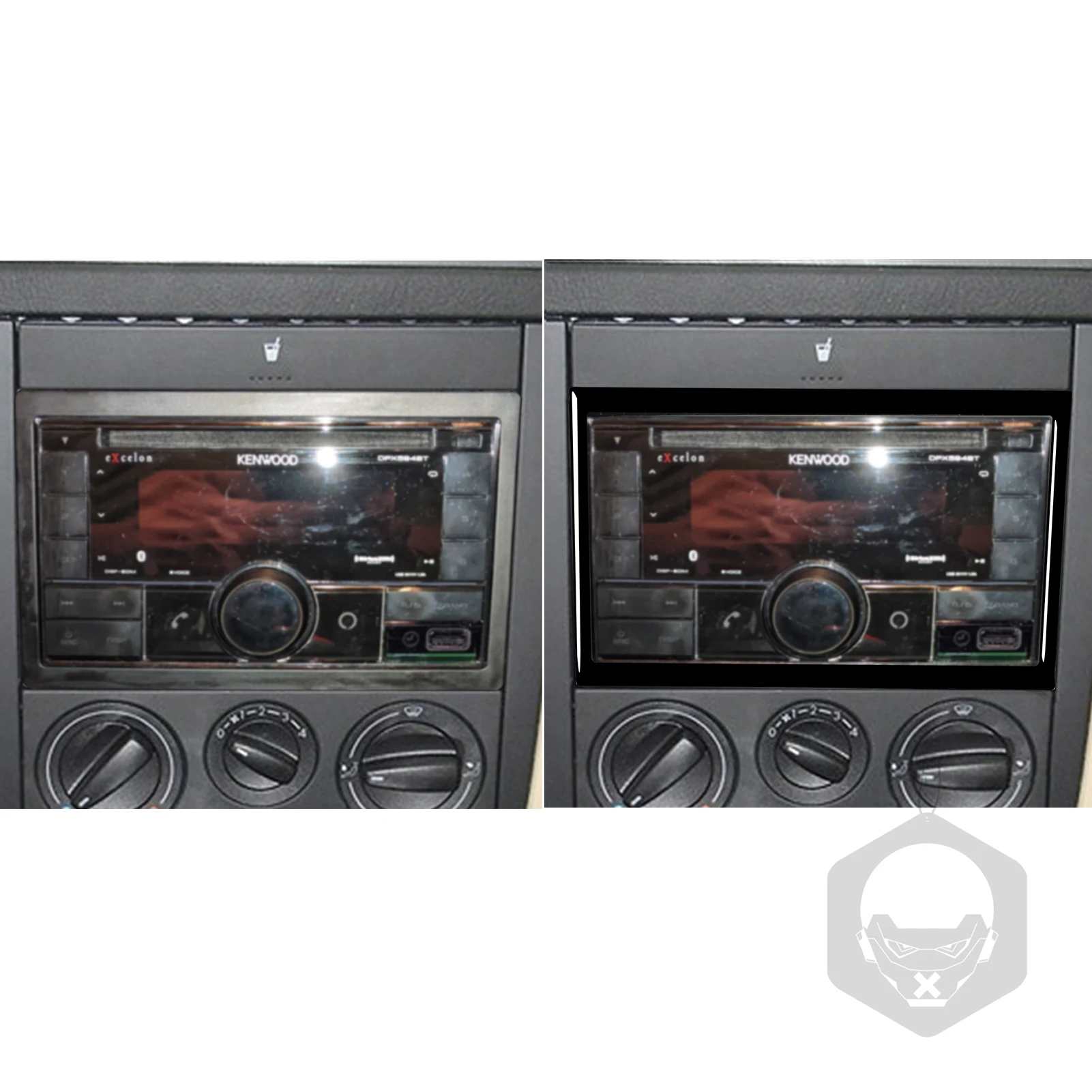 Black Plastic Center Console Outer Frame Interior Trim Sticker For VW Golf 4 MK4 R32 Jetta Bora 1999 2000 2001 2002 2003 2004 - view 5
