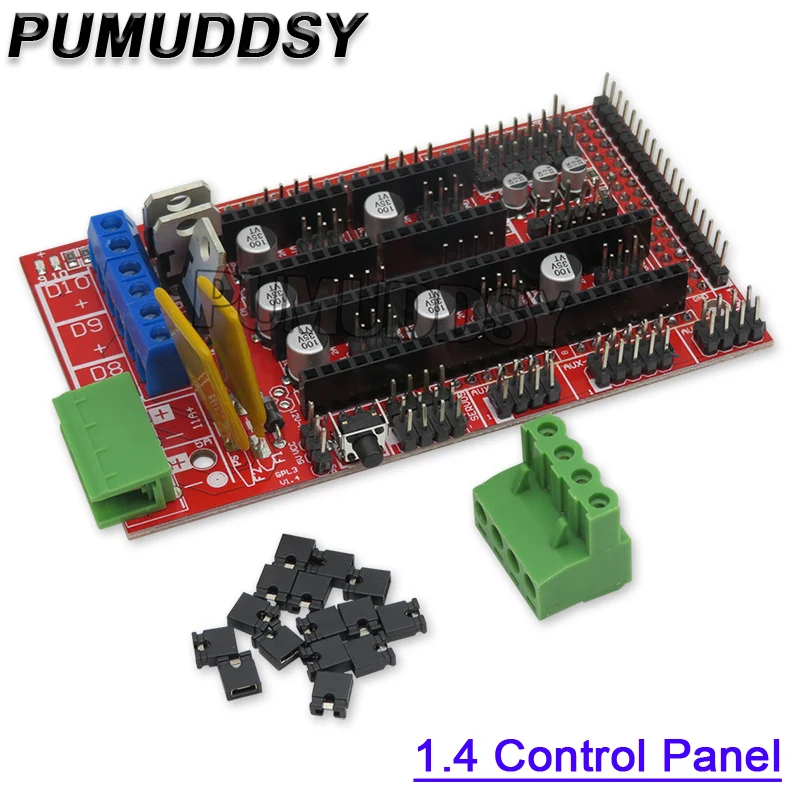RAMPS 1.4 Panel Part Motherboard 3D Printers Parts Shield Red Black Controls