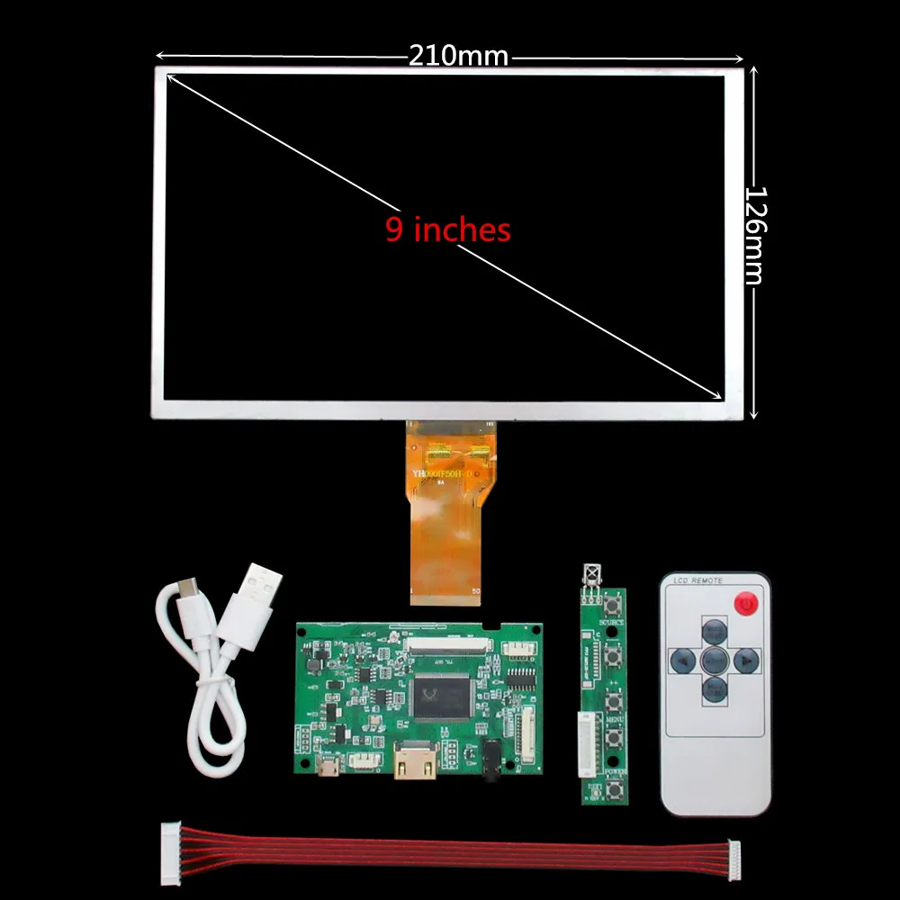 Imagem -02 - Polegada Monitor de Tela Lcd Placa de Controle de Driver Áudio Hdmi-compatível para Lattepanda Raspberry pi Banana pc 9