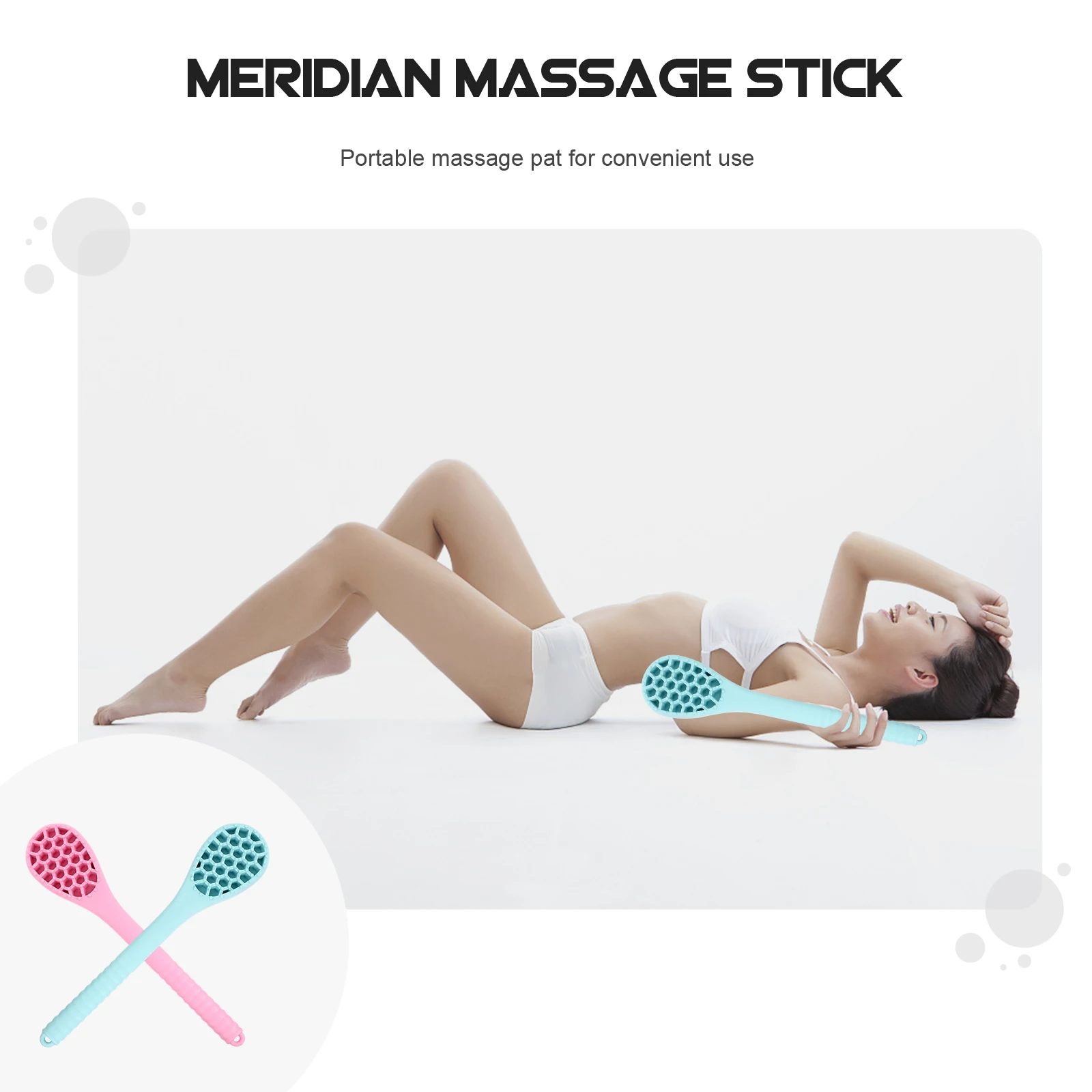 

2Pcs Silicone Massage Knocking Hammer Portable Body Massager Tool for Blood Circulation Stress Relief and Fatigue Recovery