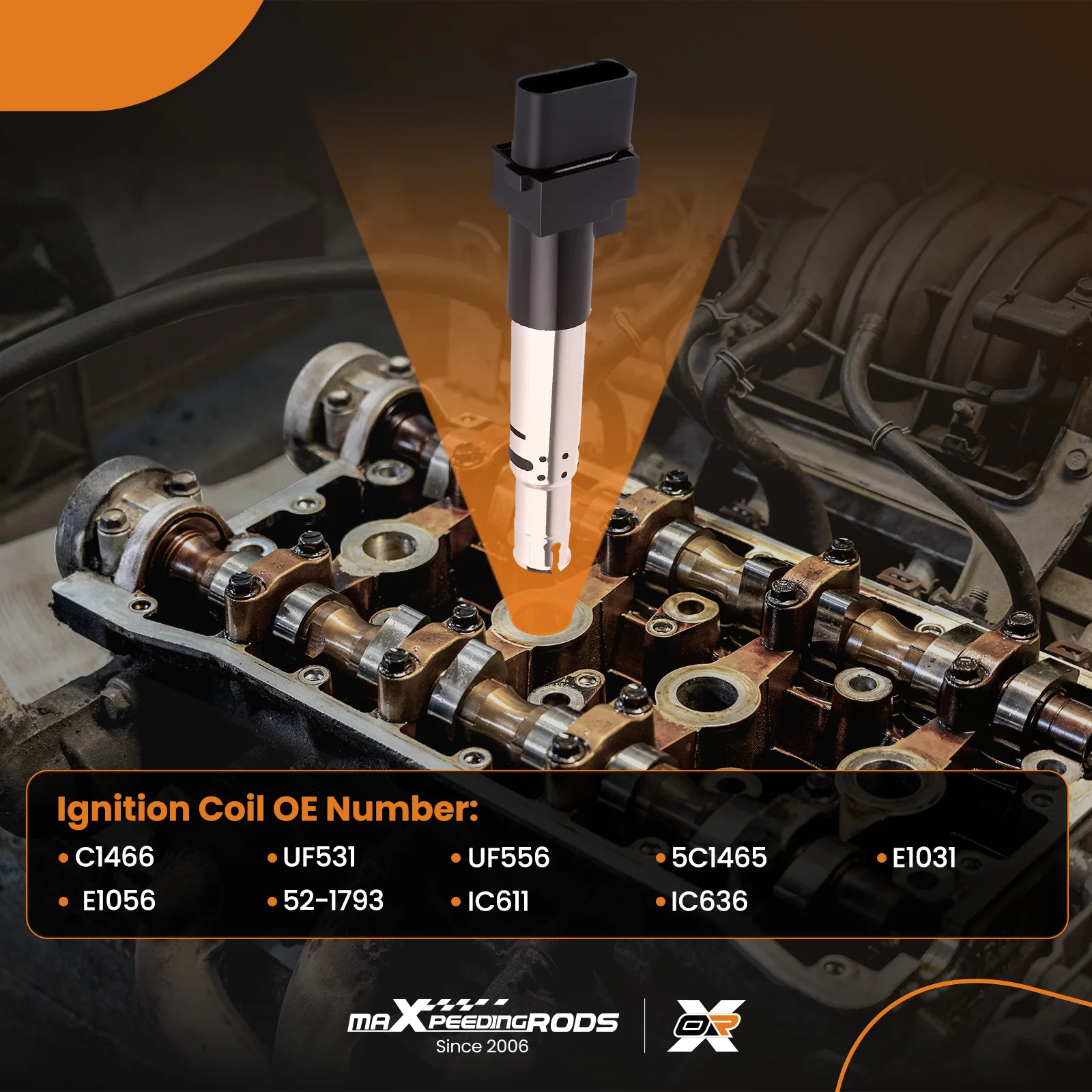 6 قطعة مجموعة ملفات الإشعال لشركة فولكس فاجن طوارق باسات أودي TT 2004-2008 5C1465 E1031 #2