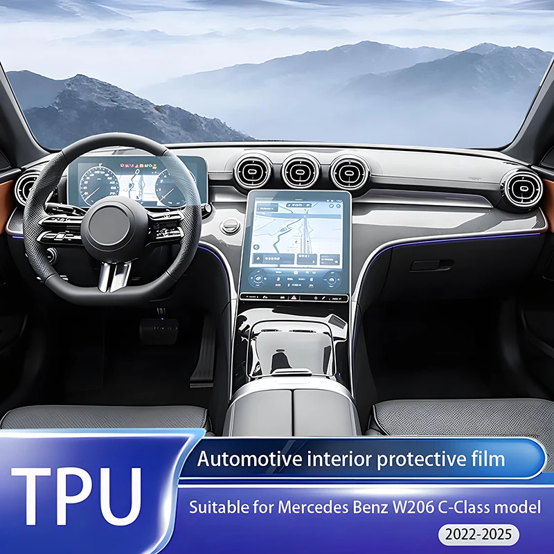 

Fit for Mercedes W206 C-Class 2022-2023 Matte LCD GPS TPU Film Anti-Scratch Anti-Fingerprint Full Interior Instrument Protect Co