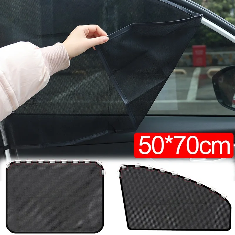 

Magnetic Front Rear Window Curtain Summer Car Side Window Sun Shade with Small Hole UV Protection Side Glass Auto Mesh Sunshades