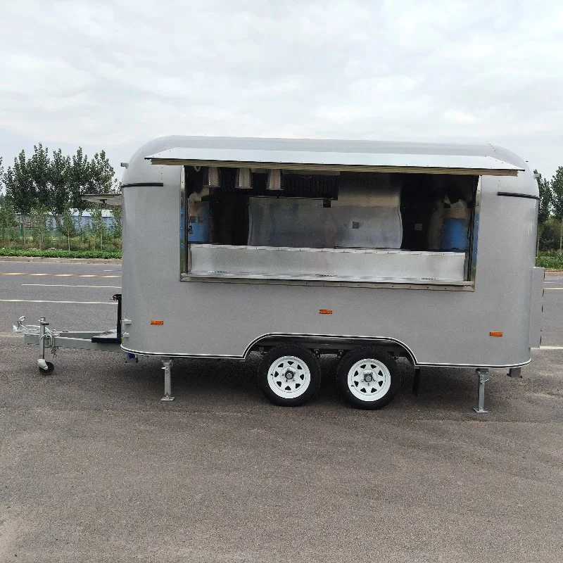 Portable Event Catering Truck Trailer Mobile Pizza Oven Food Cart Vending Kitchen System