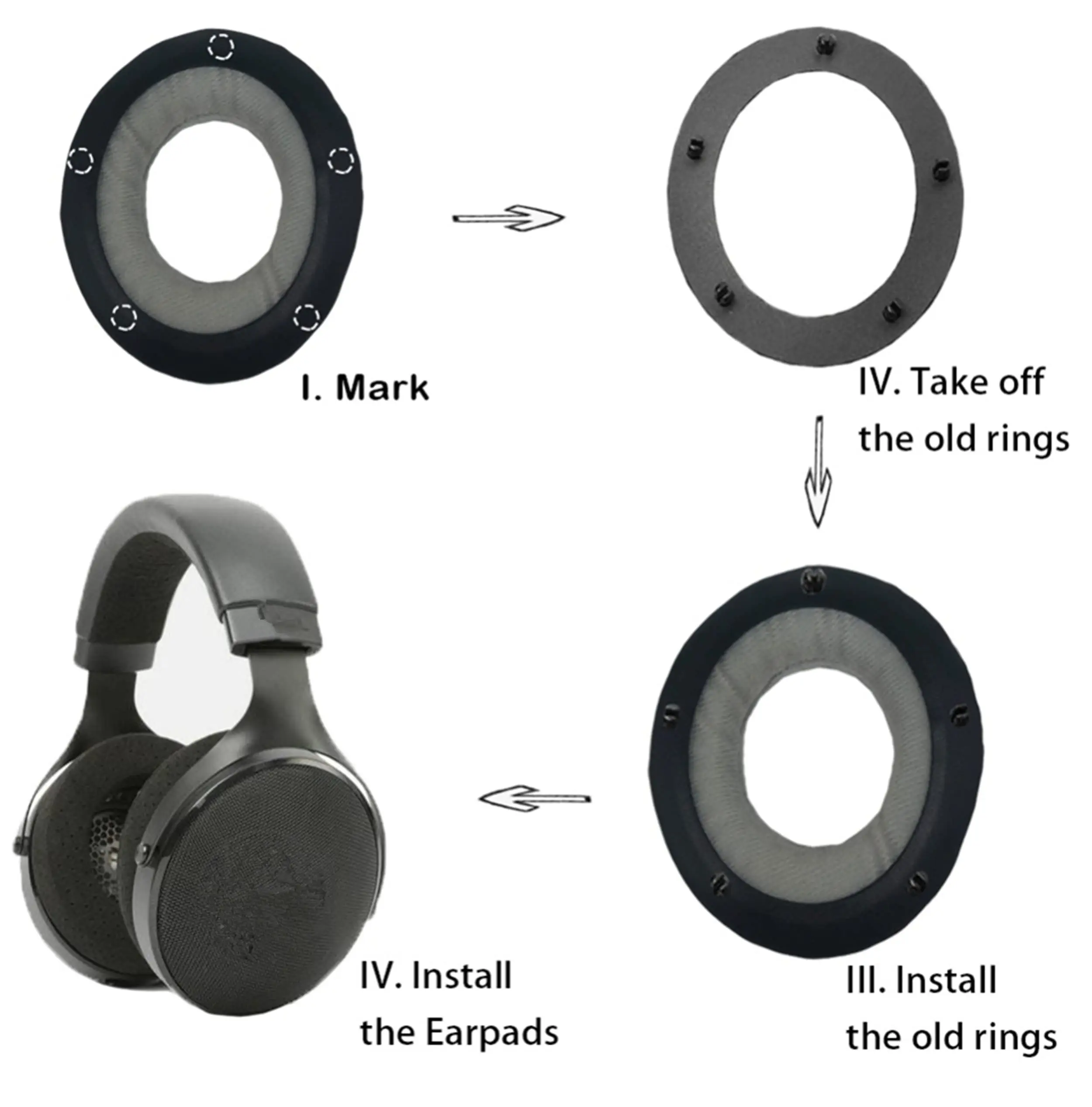 Ear Pads Ear Cushions Earpads Replacement Compatible with Taotronics SoundSurge 85/SoundSurge 90/TT-BH090 Headphones