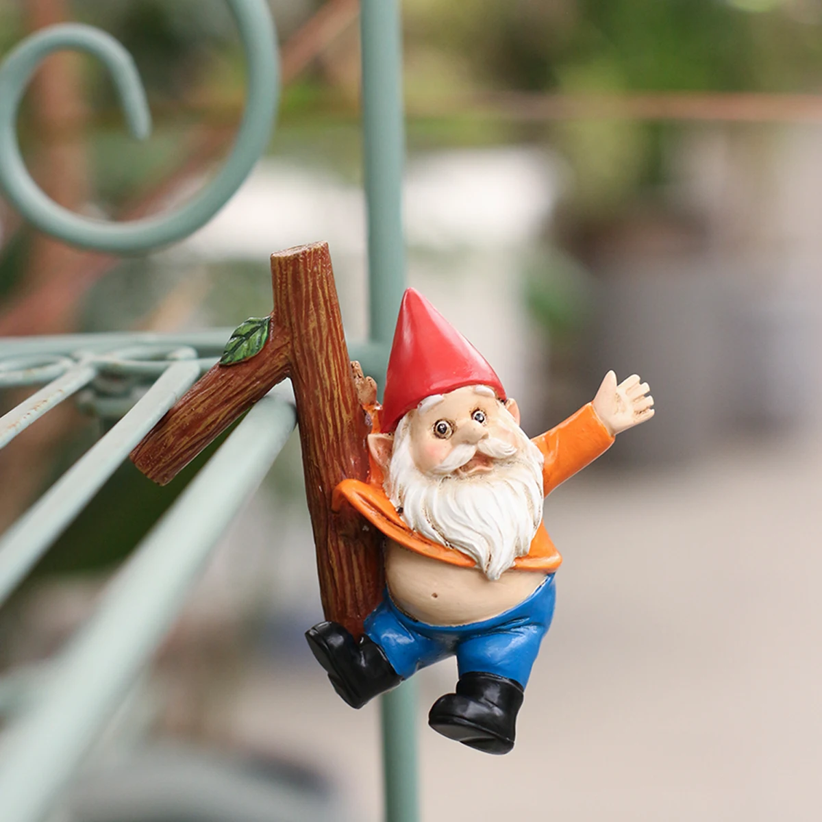 1 funny dwarf climbing pendant, big bellied dwarf, fun garden bonsai decoration, resin crafts
