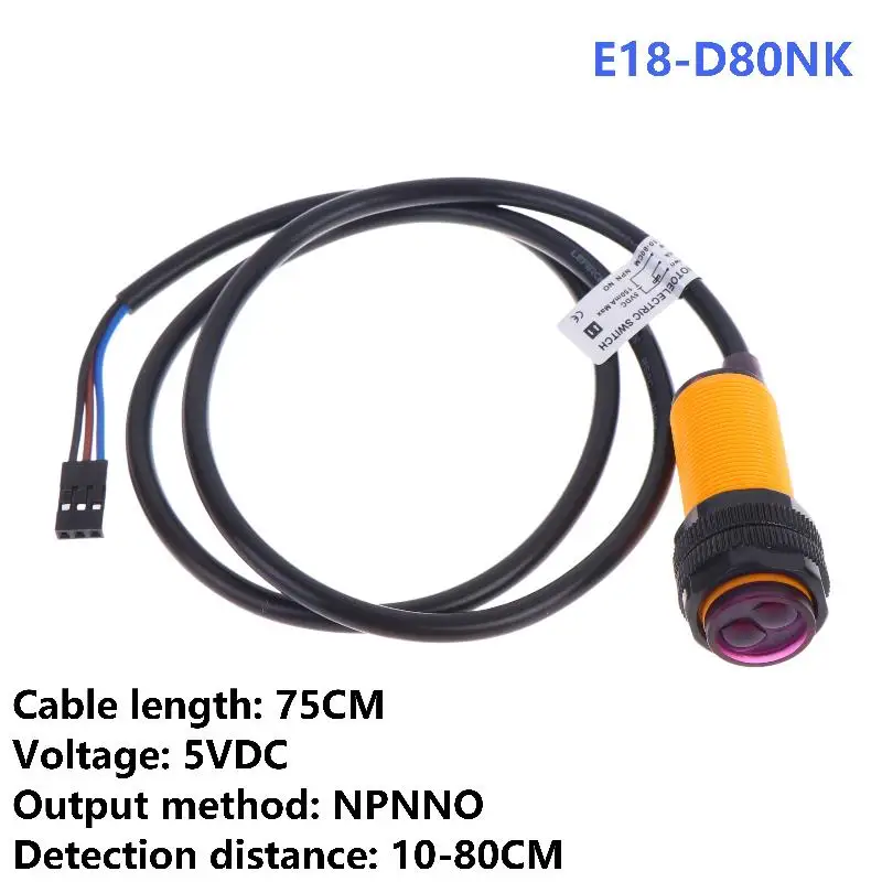 Advanced E18-D80NK 5V Infrared Sensor with Terminal for Smart Automation and Robotics Projects