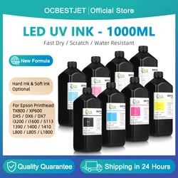 1000ML Inchiostro di Polimerizzazione UV Per Epson XP600 TX800 XP-600 TX-800 Testina di Stampa L800 L805 L1800 R290 R300 1390 1400 1430 DX7 DX10 Stampante UV