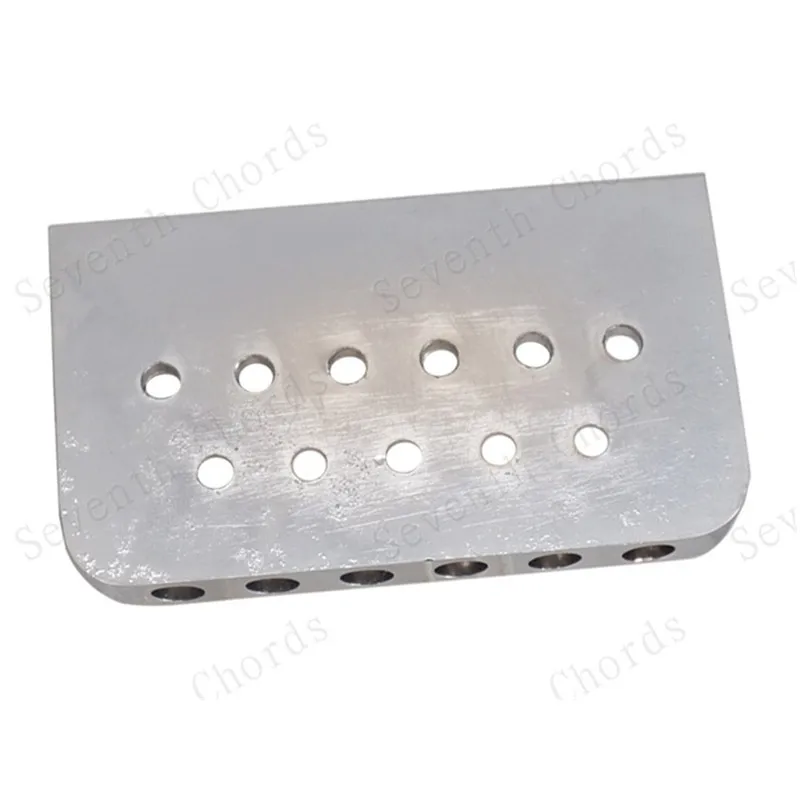 1 Set 6 Saiten Gold Silber E-Gitarren-Brücke Top-Load-Sattel Hardtail 76MM Musikinstrument-Zubehörteile – Detail 9