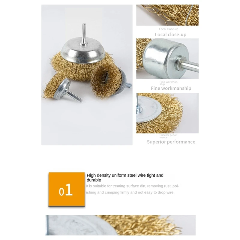 ABPP-Wire Brushes, Abrasive Wire Wheel Brushes Are Suitable For Electric Drill Rotary Tools, Wood Polishing, Deburring