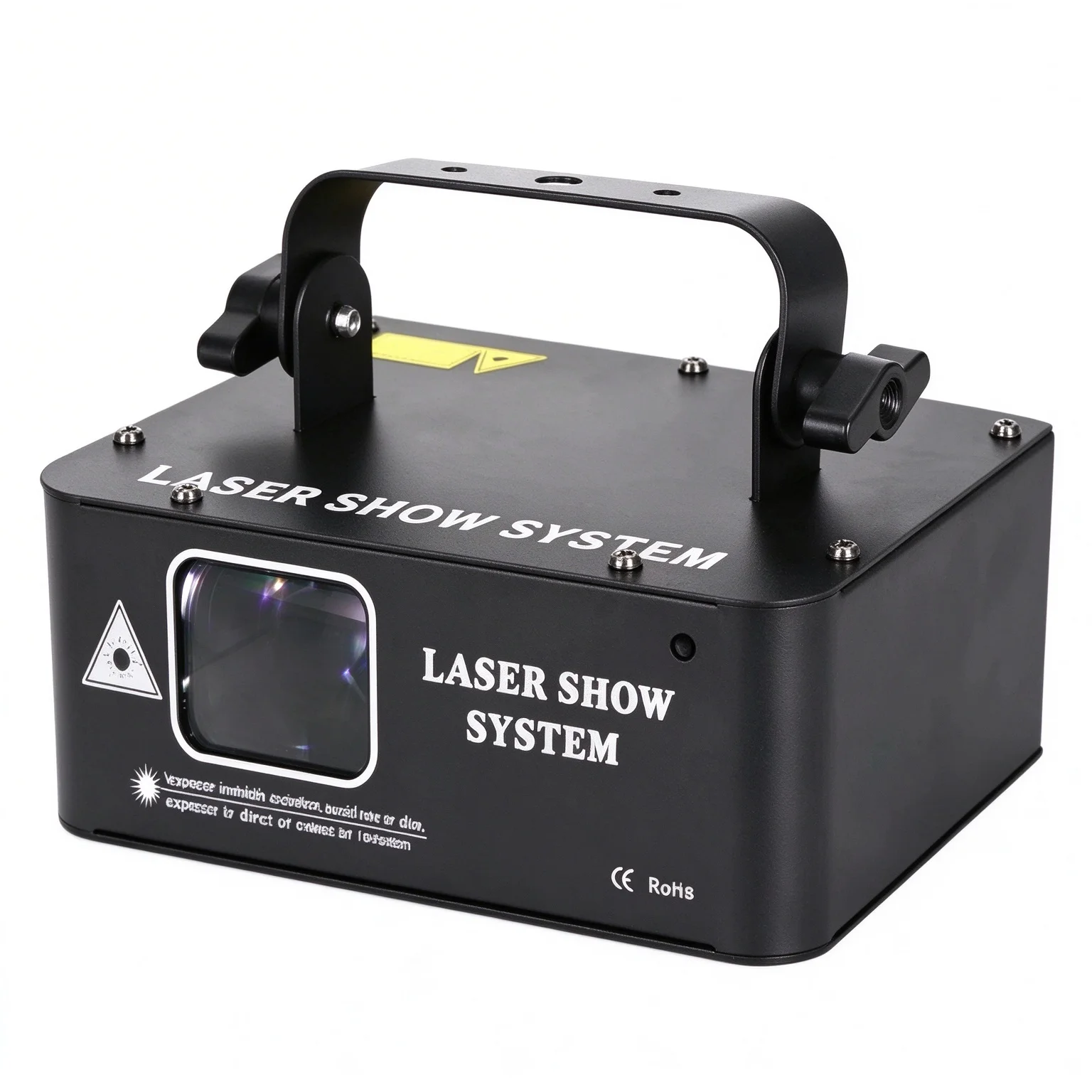Single Head RGB Laser Stage Light, DMX512 Sound Activated Laser Projector, 51 Patterns Full Color Beam Light for KTV Bar Party