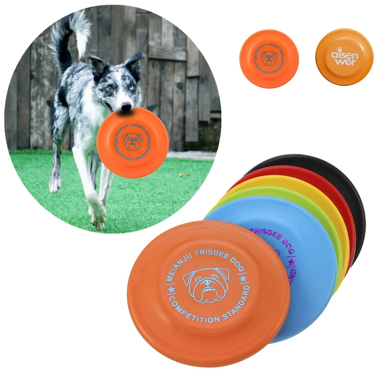 Standard Competition Pet Dog Flying Discs Funny Dog Toy Training Flying Discs Interactive Bite Resistant Silica Gel Soft Toys