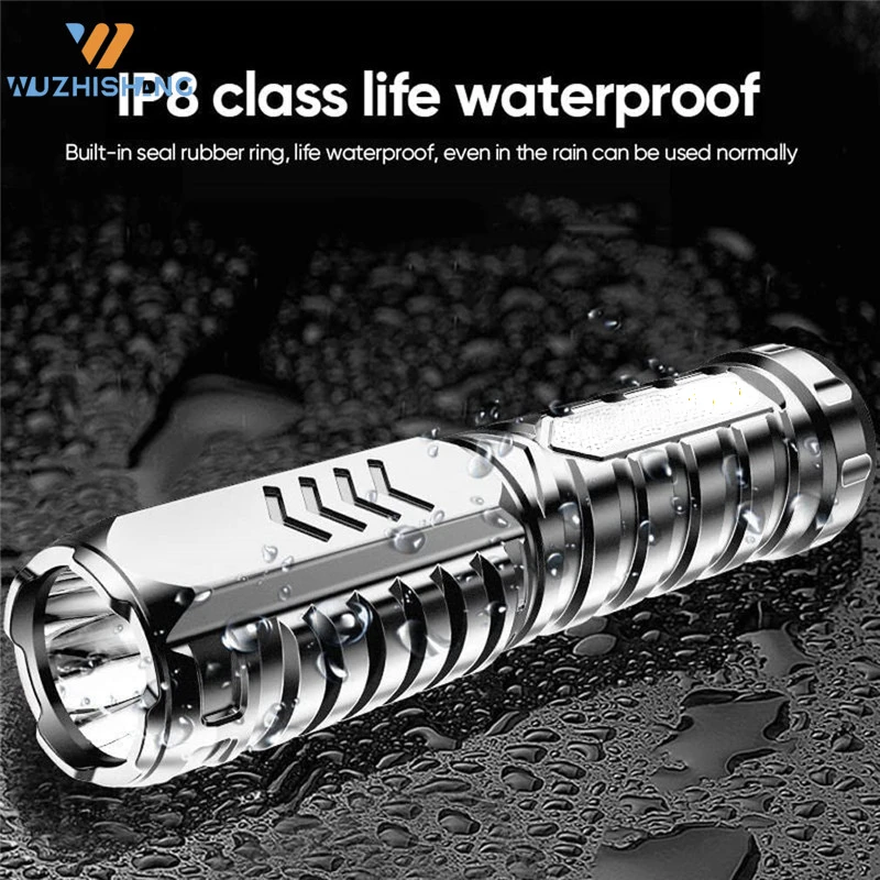 1/2PC Special Forces Strong Light Flashlight Powerful LED USB Charging Flashlight Outdoor Portable Household Commonly Used Light