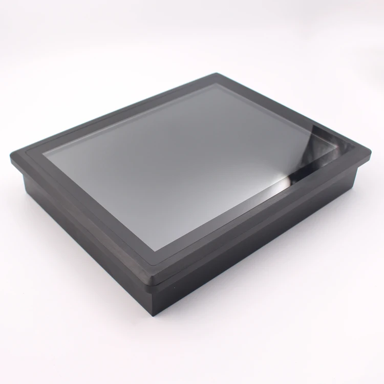 15 17 19 Inch Black Industrial Touch Panel Pc For Ship Full IP67 Waterproof Shockproof 1000cd/m2 Brightness Panel Pc
