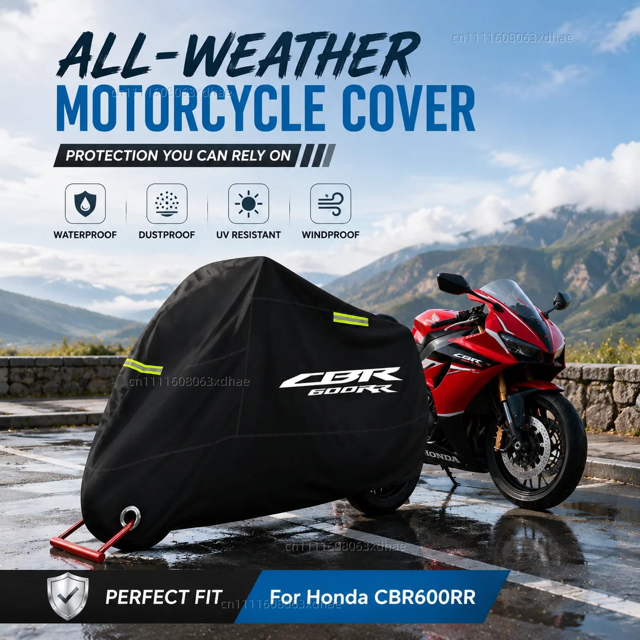 

All-Weather Motorcycle Cover Outdoor Protection Waterproof 190T Oxford Cloth For For Honda CBR 600RR CBR600RR 2004-2022