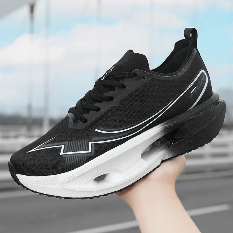 

New Carbon Plate Running Shoes Unisex Ultra-Light Breathable Shock-Absorbing Rebound Non-Slip Wear-Resistant Versatile Sneakers