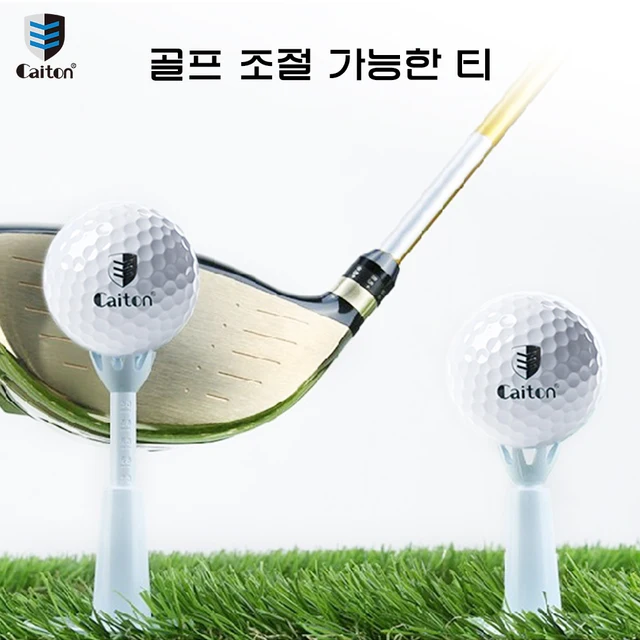 Wysokiej jakości 2-częściowy zestaw koszulek golfowych Caiton, biały plastikowy trwały uchwyt na koszulki golfowe, koszulki do ćwiczeń o regulowanej wysokości, akcesoria golfowe