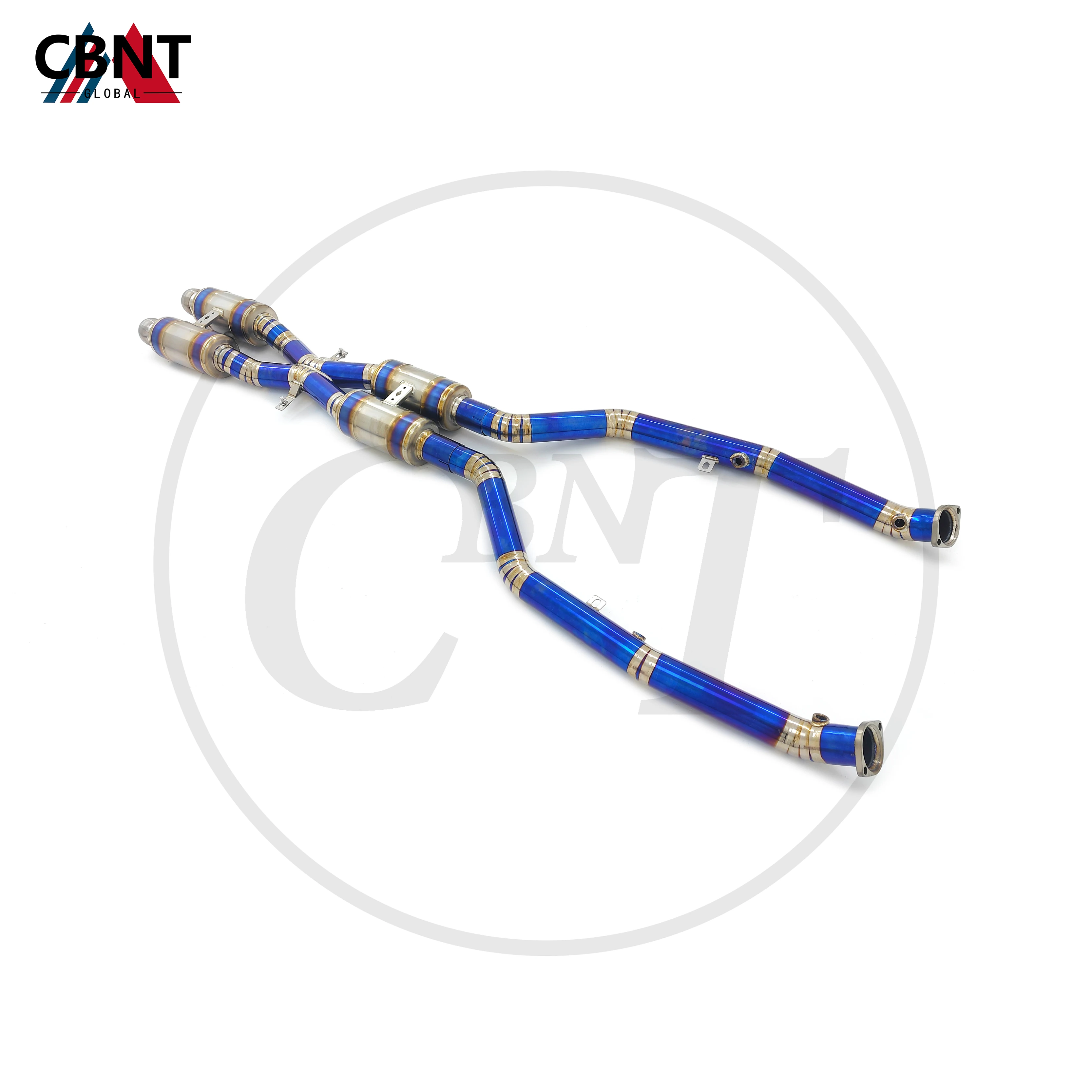 

CBNT Exhaust System with 4 Resonators Middle Pipe for BMW E92 E93 M3 4.0L High Performance TC4 Titanium Alloy Exhaust Mid Pipe