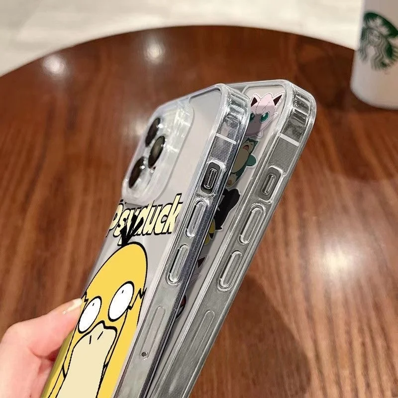 Cute Cute P-Pokemon Psyduck Togepi Magsafe Wireless Charge Phone Case For iPhone 11 12 13 14 15 16 Pro Max Plus Magnetic Cover